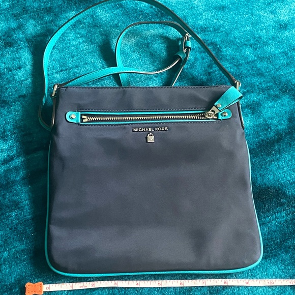 Michael Kors navy/aqua nylon crossbody bag - Picture 8 of 8